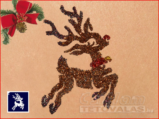 Rudolf, a rénszarvas karácsonyi sablonminta