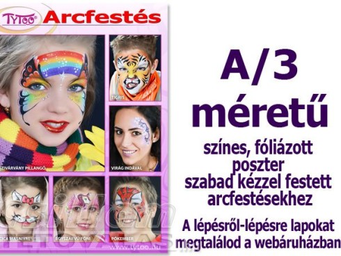 Arcfestés plakát A/3 Szabadkézzel készült mintákkal