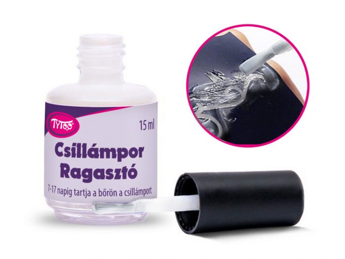 TyToo Csillámpor ragasztó 15ml Fehér