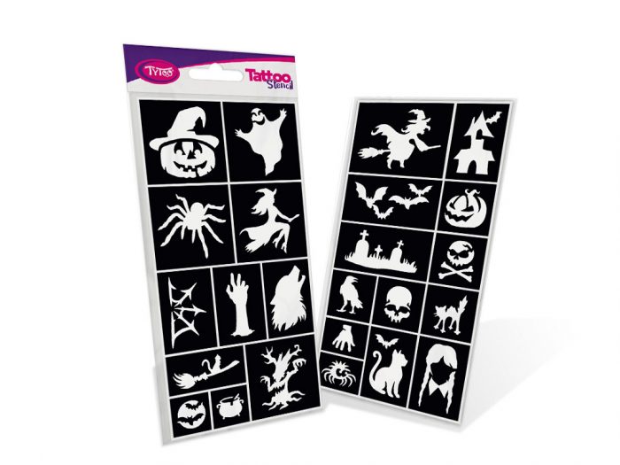 Halloween - testfestő sablon szett (24db minta)