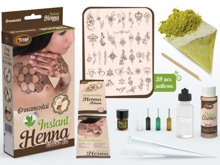 TyToo Instant Ornamental Henna Szett olajjal