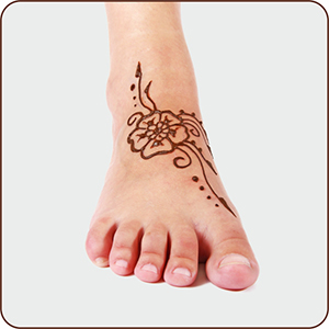 Henna láb minta